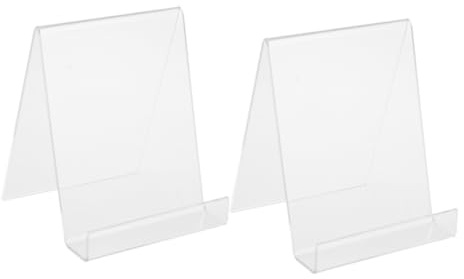 Hemobllo Présentoirs de Livres et Albums Photo Lot de 2 Acrylique Transparent Étagère Stable pour Cadres Peintures Usage Mariage Salon Professionnel Bureau