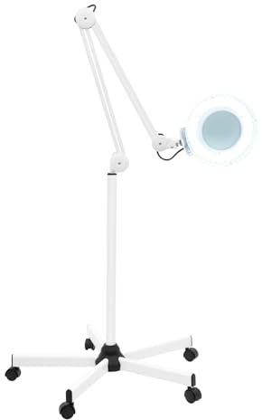 Lampada d'Ingrandimento Professionale 5 Diottrie, LED Lampada Lente Ingrandimento piedistallo e, 24w lampada estetica, adesivi dentisti, tecnici delle unghie