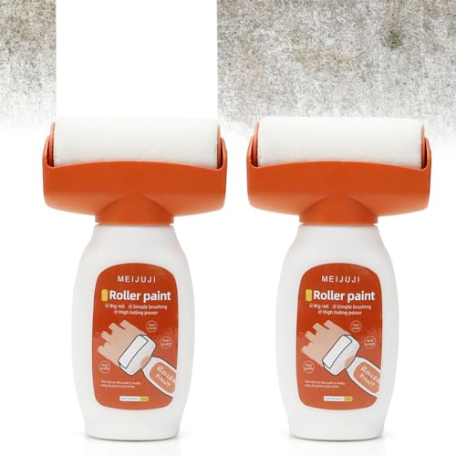 2 stycken väggreparation, rullbygel, väggfärg, reparation, vit, väggfärg, vit rulle med väggreparationspast, reparationsfärg, vit skoter, väggreparation, rullfärg för repor, fläckar, graffiti