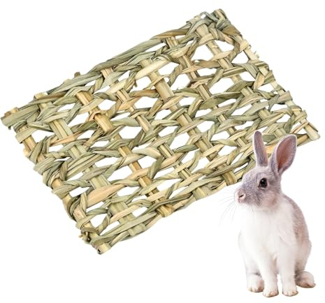 Grästunnel leksak små djur – naturligt tunnelhus, nibbling rör | Handflätad växtfiberstruktur djurvänlig robust, mysig gömd för kanin hamster racingmöss igelkott bur