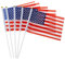 SimpleLife 5 pcs Mini Drapeaux américains US USA Main agitant Petits pôles bannière