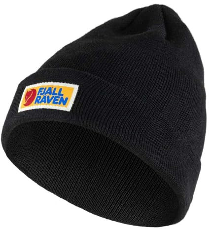 Fjallraven Unisex Vardag Classic Beanie Hat, Schwarz, Einheitsgröße EU