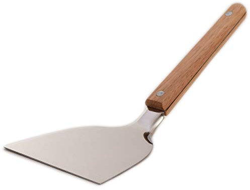 Okonomiyaki Spatula Okonomi Japanese - Style Pizza Cookie BBQ Stainless Spatula Wooden Handle,8.5inch(21.5cm)