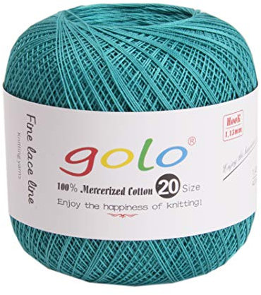 golo Strickgarn Häkelgarn 20 für handgestricktes Häkelgarn Gewinde häkeln (Meine grün)