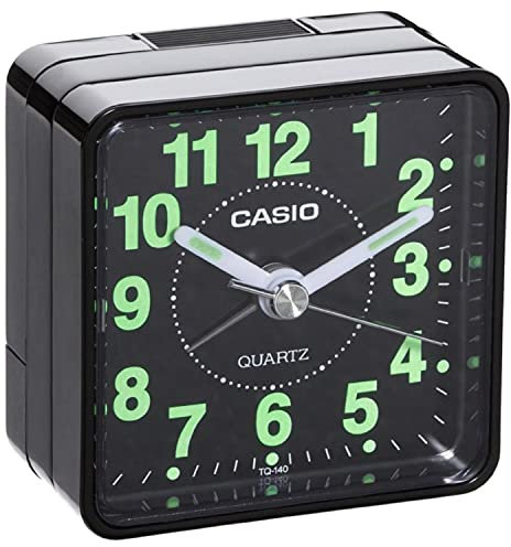 Despertador Analogico Casio TQ-140-1DF Analógico para Unisex Color Negro