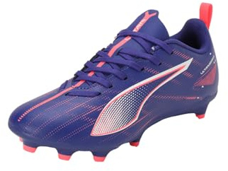 Puma Unisex Kinder Ultra 5 Play Fg/Ag Jr Soccer Shoe, Lapis Lazuli Puma White Sunset Glow, 37.5 EU