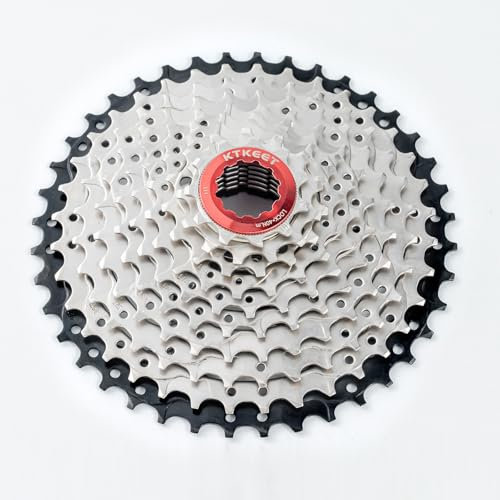 KTKEET 10 Speed Cassette 11-30T/32T/34T/36T/40T/42T/46T/50T/ Mountain Bike/Road Bike Cassette 10 Speed Bicycle Cassette Sprocket Compatible with Shimano Ultegra xt Sunrace Sram (11-40T)