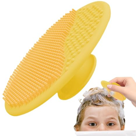 Baby Cradle Cap Brush, Multifunctional Silicone Baby Hair Brush and Bath Sponge, for Gentle Scalp Care, for Cradle Cap TRE-atment and ecz-ema Relief