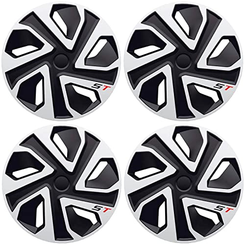 Cubiertas de ruedas premium de 18 pulgadas compatibles con Renault 5-E-Tech, Renault Megane-E-Tech, Renault Scenic-E-Tech, Skoda Enyaq, VW ID.3, VW ID.4 llantas de acero en negro-plata mate, juego de