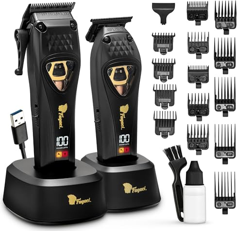 Fagaci Maquina Cortar Pelo Profesional con Cuchillas DLC y Motor Vectorial de Alto Torque, Maquina de Cortar Pelo Hombre con 12.000 RPM, Trimmer 0mm y Cortapelos Hombre Profesional