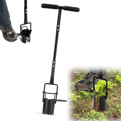 Plantador de Bulbos, Herramienta para Plantar Bulbos en Uno con Mango Largo, Plantador Manual Herramienta para Trasplantar Plántulas de Flores, Patatas y Tomates