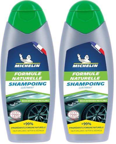 MICHELIN 009162 Shampoing Lustrant Carrosserie, Formule Naturelle, 500 ml (Lot de 2)