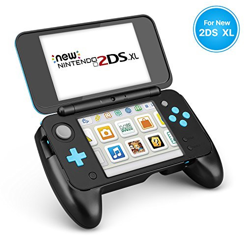 TNP Poignée pour New Nintendo 2DS XL ergonomique et antidérapante - Housse de protection étui contrôleur manette en caoutchouc confort avec béquille pour New Nintendo 2DS XL LL 2017