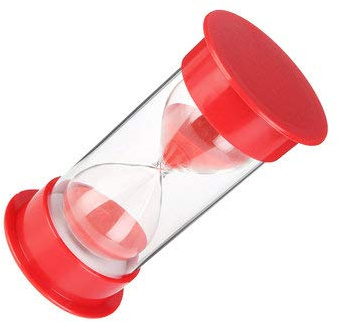 TuToy 20 Minuti 12Cm Clessidra Timer Clessidra Orologio Di Sabbia In Vetro Uovo Regalo Per Bambini Decor - Rosso