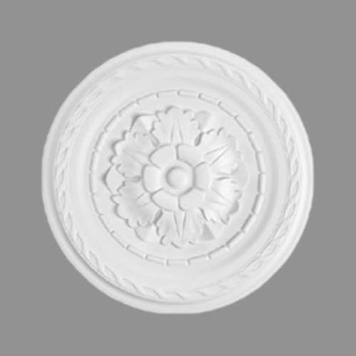 PROVISTON | Stuckrosette | Polystyrol | Durchmesser 300 mm | Weiß | Hochwertig | Stabil | Einfache Montage | Deckenrosette | Wandgestaltung
