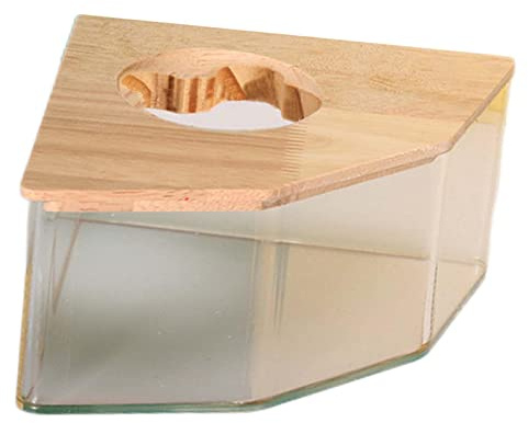 Baoblaze Hamster Sand Bath Container, Acrylic Shower and Digging Room for Mice Lemming Gerbils Hamster Toilet hamster litter box,Pentagram L