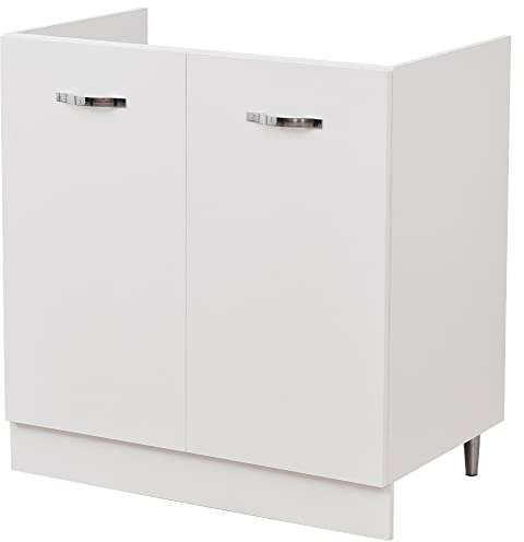 Shally Dogan Mueble de Cocina con 2 Puertas modulares, 80 x 50 x 85 cm, Color Blanco