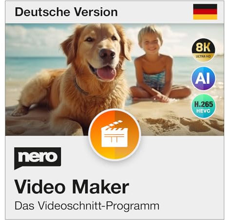 Nero Video Maker 2026 | Video Editing Software | Create & Edit Videos & Slideshows | 8K/4K/HD | 1000+ Templates & Effects | Motion Tracking & Green Screen | Lifetime Licence | 1 PC | Windows 11/10/8/7