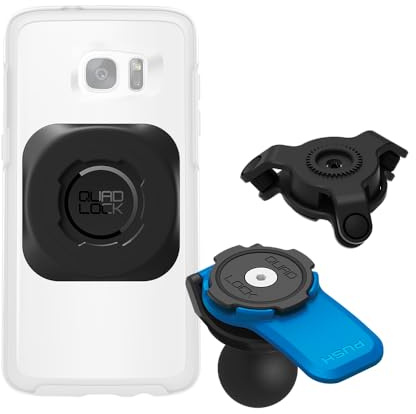 QUAD LOCK Motorrad-Telefonhalterungsset mit 1-Kugeladapter mit Vibrationsdämpfer und MAG-Universaladapter