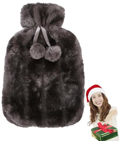 Vbnuyhim Nur Wasserflaschenbezug, 2 Liter, weicher Kunstplüsch, niedlicher Wärmflaschenbezug, hilft Muskelschmerzen, Menstruationskrämpfe, 6–8 Stunden warm zu halten