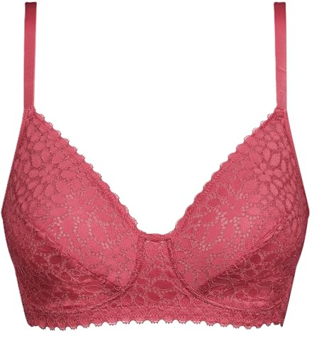 DIM Damen-BH Daily Dentelle | Bügel | durchbrochene Blütenspitze | Halt & Komfort Silky Rose 90B