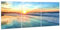 Set de 3 Cuadros Decoracion Salon Modernos La Puesta del Sol Playa, Modernas de varios Paneles Decoraci贸n Dormitorios Lienzo Enmarcado para Pared, para Hogar y la Oficina, Sala de Estar, 30 x 40 cm