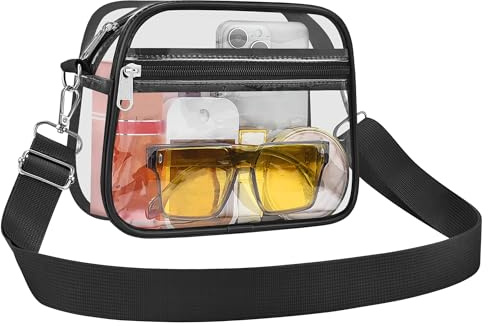 Clear Bag for Stadium Events Clear Sports Fan Handbags Purses with Adjustbale Strap for Concerts Festivals Game Day