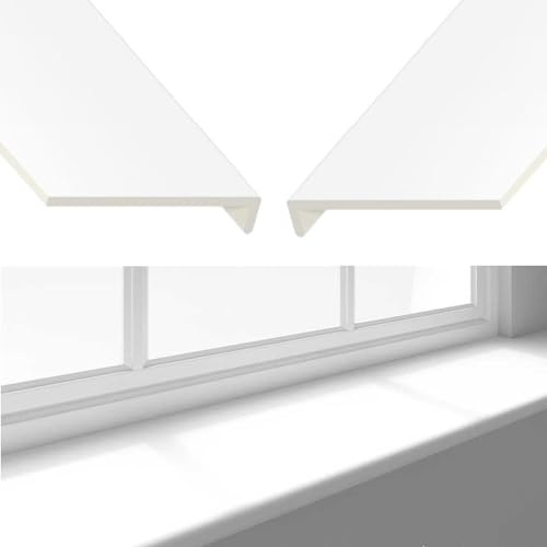Window Sill Capping Board - Square Edge Window Board Sill Cover - Plastic Window Cill Cover - 125mm (W) x 1 Metre (L) x 9mm (T)