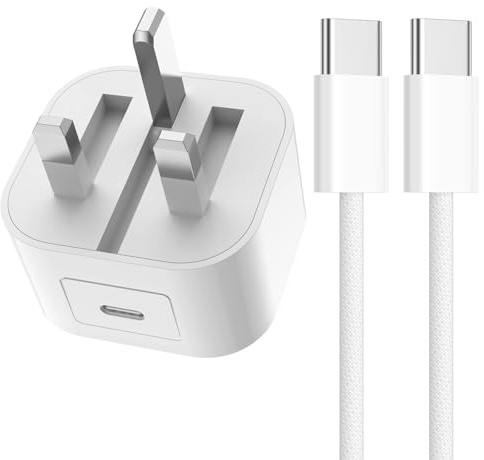 ​iPhone 15 16 Charger Fast Charging 20W USB C Charger Plug Fast with 2M USB C Cable Power Delivery Compatible with iPhone 16/16e/16 Pro/16 Pro Max/15/15 Pro/15 Pro Max, iPad Pro/Air/Mini/11th/10th