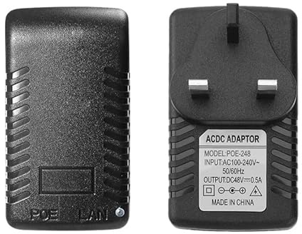 SMLIGHT POE Injector Adapter UK Plug 48V/0.5A 24W for IP Camera CCTV Surveillance Video Wall Plug Power Supply