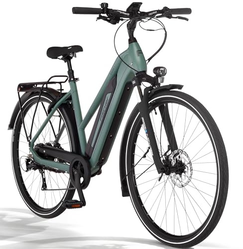 Fischer E-Bike Trekking Active Viator 2.1, Bicicleta eléctrica para Hombre y Mujer, RH 50, 459 WH, Motor Trasero 50 NM, 48 V