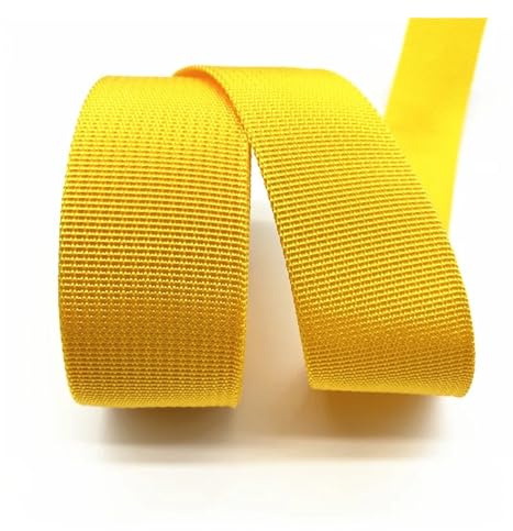 WEOKDFHA sadelgjord 38 mm kanvas band bältesväska sadelgjord nylon husdjur ryggsäck band sytillbehör (gul)