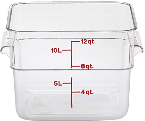 Cambro 12SFSCW135 Cambro Square Container 12 Quart Capacity, Clear