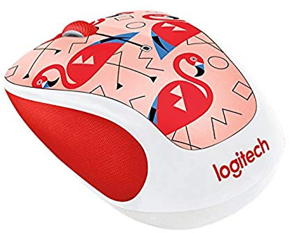 Logitech Play Collection M325c Mouse - Optical - Wireless - Radio Frequency - USB - 1000 Dpi - Tilt Wheel - 5 Button s - Flamin
