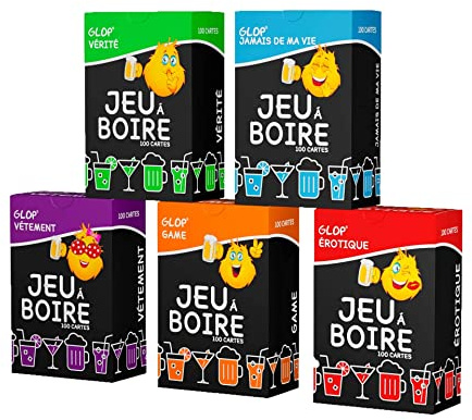 Glop Peut-être Le Meilleur Jeu de Société Adulte à Boire, Dynamisant pour Soirées et Apéritifs, Jeux de Cartes à Boire, Jeu d'alcool, Jeux pour Jouer Entre Amis