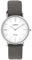 Oozoo Vintage Damenuhr mit Lederband Flach 32 MM Weiß/Grau C20084