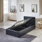 KOSY KOALA Black 3ft single Side Lift Ottoman Storage gas lift up Bed frame (Black)
