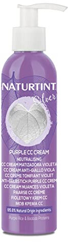 Naturtint | CC Cream Antigiallo Viola | Condizionatore senza risciacquo per capelli biondi, bianchi o colorati | Leave-in che ripara, protegge e condiziona | 95,8% Ingredienti Naturali | 200 ml