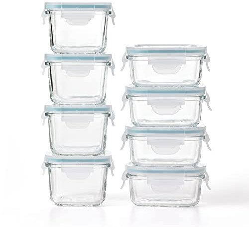 Glasslock Tempered Glass Food Storage Set, Oven Safe to 450 F, 14 Piece