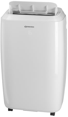 Daewoo 4-In-1 Portable Dehumidifier, Including Heating, Air Conditioning & Fan Options, For All Year Round Use. LED Display And Remote Control, 24 Hr Timer, Suitable for Home And Office Use