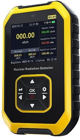 Geigerräknare, CEIEVER digital strålningsdetektor med realtidsvisning och automatisk larmdosimeter strålningsdetektor för mätning av radioaktivitet stråldetekteringsenhet