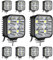 AnTom 10 PCS Faro de trabajo 2.8 Pulgadas Focos Led 68W Mini 12V 24V Square Faros 3,500LM 6000K IP68 Impermeable -Dos modelos Siempre encendido y parpadeante para Moto ATV SUV Tractor Camión Barco
