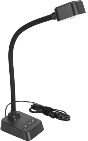 4K USB-dokumentkamera, 30 Fps Webbkamera med Brusreducerande Mikrofon och LED-ljus, Autofokus, Hopfällbar Doc-kamera för Windows, MacOS, Chrome
