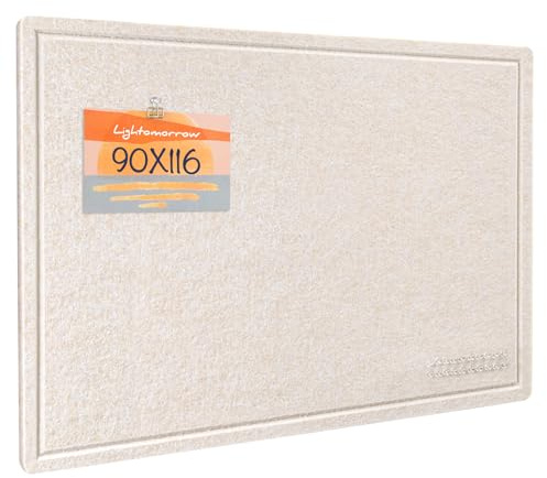 Gran Tablero de Anuncios - 90 x 116 Centímetros, Tablero de Alfileres de Felpa Decorativo para Pared - Tablero de Visualización de Fotos Plegable con Cinta Autoadhesiva, Incluye 20 Pasadores de Empuje