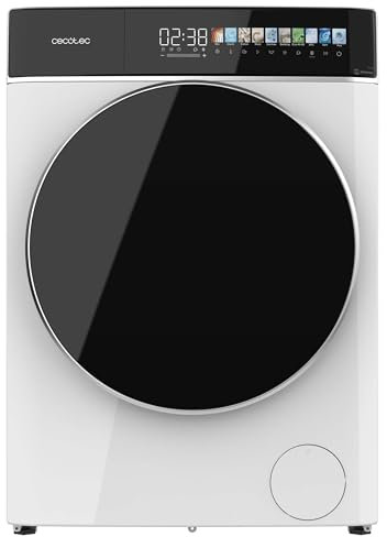 Cecotec Lavadora 9Kg Carga Frontal Bolero DressCode 9900 Inverter FullColor A. Acabado en Blanco,1400 rpm, Pantalla FullColor 10,3, 11 programas, Motor Inverter Plus, SteamMax, Clase A.