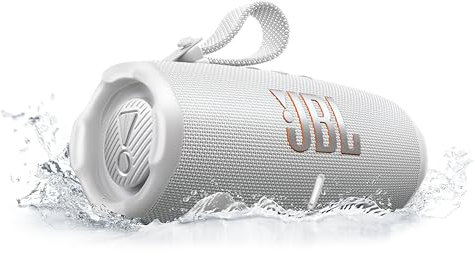 JBL Charge 6, Wireless Portable Bluetooth Speaker, 28 Hours of Playtime, IP68 Waterproof, Dustproof and Drop-Proof, Pro Sound with AI Sound Boost, Auracast Multi-Speaker Connection, White