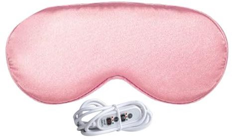Hiemible Parche Ocular Térmico - Máscara de Ojos Caliente con 3 Niveles de Calor - Antifaz de Compresa Caliente Bloqueador de Luz para Cuidado Relajante, Relajación, Sueño, Meditación y Noche