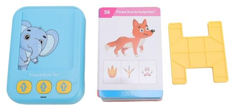 Riuulity Giocattolo Educativo per Bambini con Flashcard Parlanti, Macchina per L'apprendimento Interattivo con Design di Libri Sonori, Portatile [55 carte], Lettore Inglese