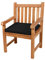 Gutekissen® Sitzkissen für Bank, Gartenschaukeln, Sitz, glatt. FK5 (45x45x5, Schwarz)