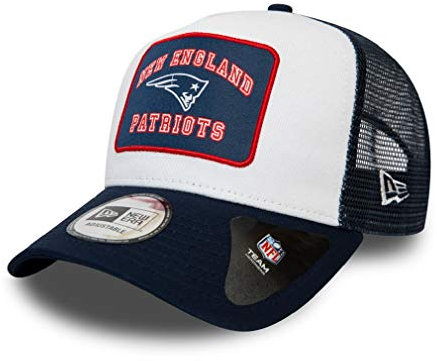 New Era New England Patriots NFL Cap verstellbar Trucker Kappe American Football Weiss - One-Size